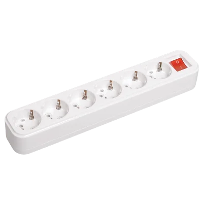 Розетка переносная разб. с выкл. К06В 6 мест CLASSIC IEK KYP11-16-06-00-ZK фото 1