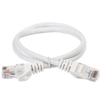 Шнур коммутационный кат.5Е UTP 10м белый GENERICA PC08-C5EU-10M-G фото 1