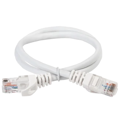 Шнур коммутационный кат.5Е UTP 10м белый GENERICA PC08-C5EU-10M-G фото 1