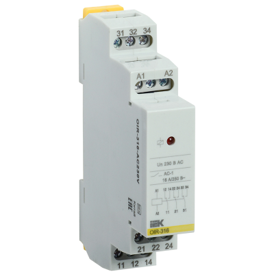 Реле промежут. OIR 3 конт. 16А 230В AC IEK OIR-316-AC230V фото 1
