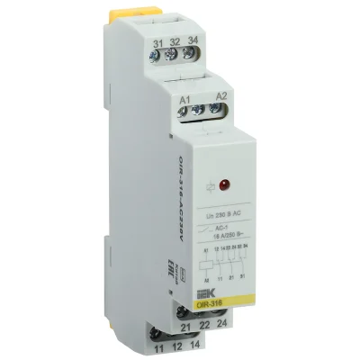 Реле промежут. OIR 3 конт. 16А 230В AC IEK OIR-316-AC230V фото 1