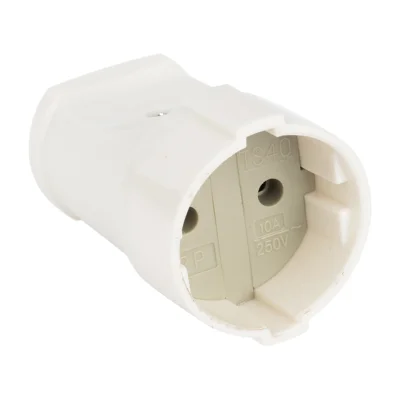 Гнездо штепсельное б/з бел. 10А 250В PROxima EKF ASG10-10 фото 1