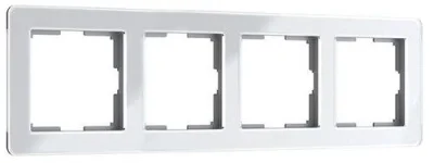 Рамка на 4 поста Acrylic белый W0042701 Werkel a062131 фото 1