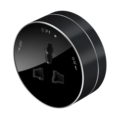 Розетка универс. круглая 13А/250В MultiTrack Антрацит Systeme Electric MTK13002B фото 1