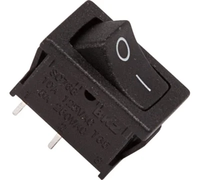 Выключатель клавишный 250V 6А (2с) ON-OFF черный Mini REXANT (10/10/5000) Rexant 36-2110 фото 1