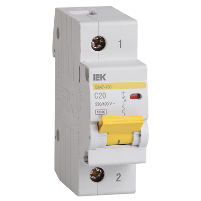 KARAT Авт. выкл. ВА47-100 1P C 20А 10кА IEK MVA40-1-020-C фото 1