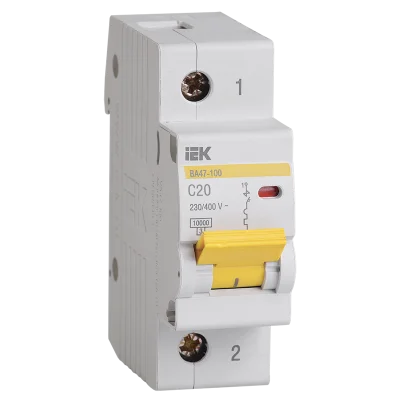 KARAT Авт. выкл. ВА47-100 1P C 20А 10кА IEK MVA40-1-020-C фото 1