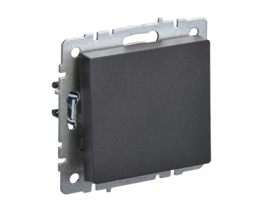 Выключатель 1кл с/у черный механизм ВС10-1-0-БрЧ BRITE IEK BR-V10-0-10-K02 фото 1